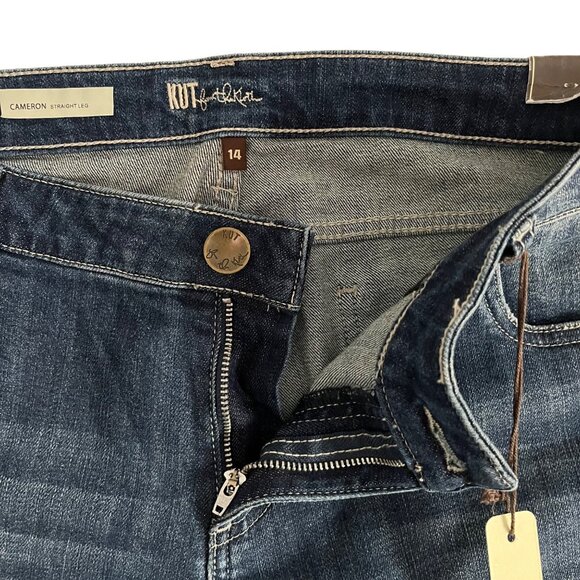 SIZE 14 NWT Kut From The Kloth Cameron Straight Leg Cuffed Jeans - Picture 4 of 12